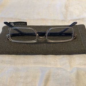 Ray-Ban Clear/Blue Plastic Eyeglasses
